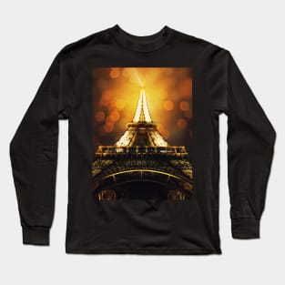 Eiffel Tower at night time Long Sleeve T-Shirt